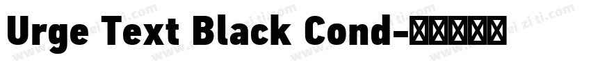 Urge Text Black Cond字体转换